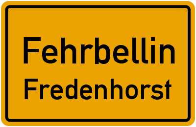 Straßenverzeichnis Fehrbellin Fredenhorst
