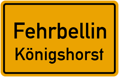 Straßenverzeichnis Fehrbellin Königshorst