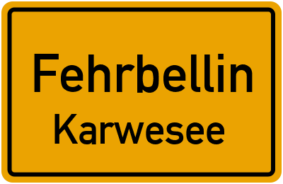 Straßenverzeichnis Fehrbellin Karwesee