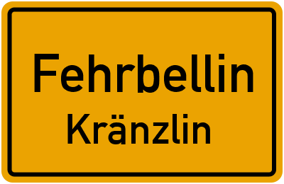 Straßenverzeichnis Fehrbellin Kränzlin