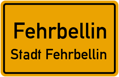 Straßenverzeichnis Fehrbellin Stadt Fehrbellin