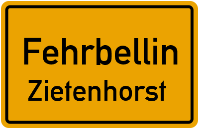 Straßenverzeichnis Fehrbellin Zietenhorst