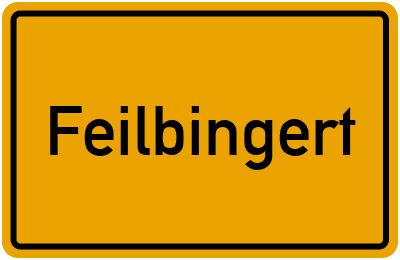 Ortsschild von Gemeinde Feilbingert in Rheinland-Pfalz