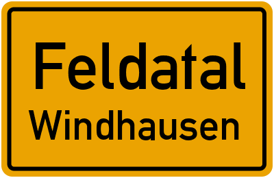Straßenverzeichnis Feldatal Windhausen