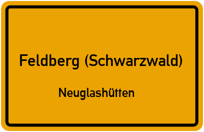 Straßenverzeichnis Feldberg (Schwarzwald) Neuglashütten