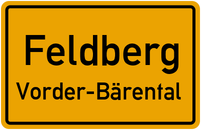 Straßenverzeichnis Feldberg Vorder-Bärental