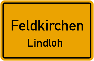 Ortsschild Feldkirchen Lindloh