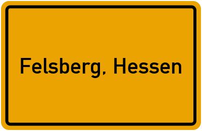Ortsschild von Stadt Felsberg, Hessen in Hessen