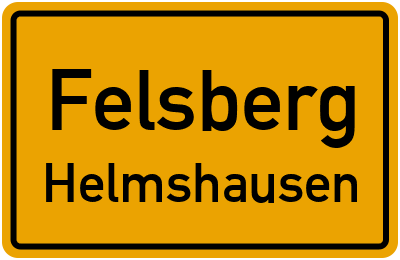 Ortsschild Felsberg Helmshausen