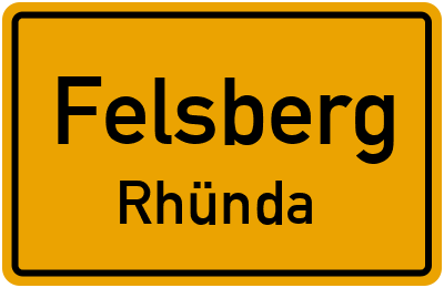 Straßenverzeichnis Felsberg Rhünda
