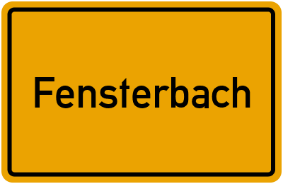 Ortsschild von Gemeinde Fensterbach in Bayern