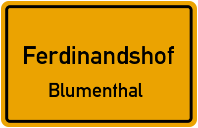 Straßenverzeichnis Ferdinandshof Blumenthal