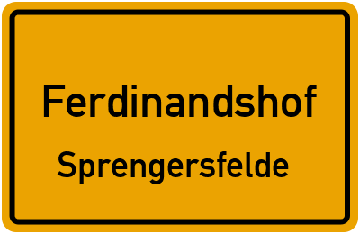 Straßenverzeichnis Ferdinandshof Sprengersfelde