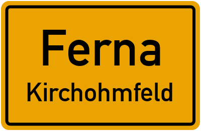 Straßenverzeichnis Ferna Kirchohmfeld