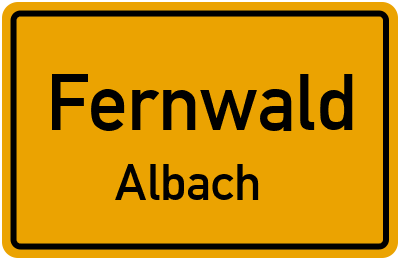 Ortsschild Fernwald Albach