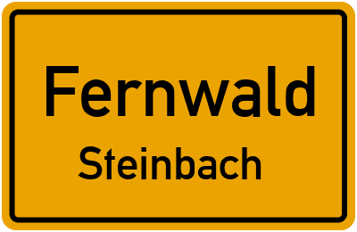 Ortsschild Fernwald Steinbach