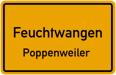 Ortsschild Feuchtwangen Poppenweiler