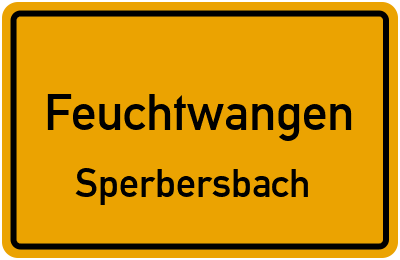 Ortsschild Feuchtwangen Sperbersbach