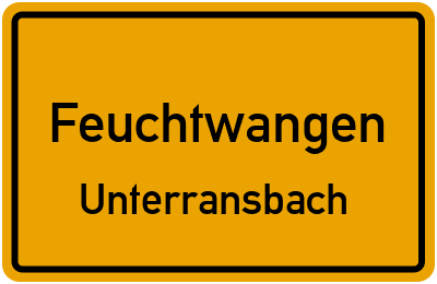 Ortsschild Feuchtwangen Unterransbach