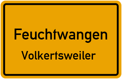 Ortsschild Feuchtwangen Volkertsweiler