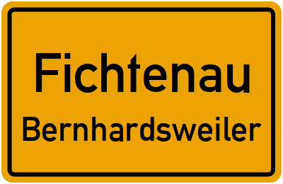 Straßenverzeichnis Fichtenau Bernhardsweiler
