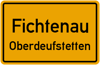 Straßenverzeichnis Fichtenau Oberdeufstetten