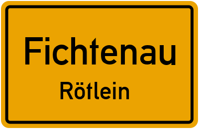 Straßenverzeichnis Fichtenau Rötlein