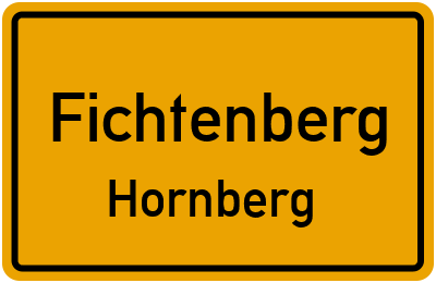 Ortsschild Fichtenberg Hornberg