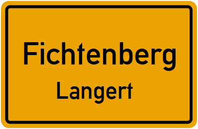 Ortsschild Fichtenberg Langert