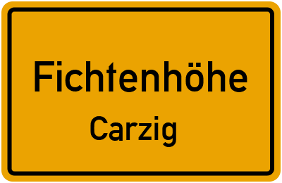 Straßenverzeichnis Fichtenhöhe Carzig