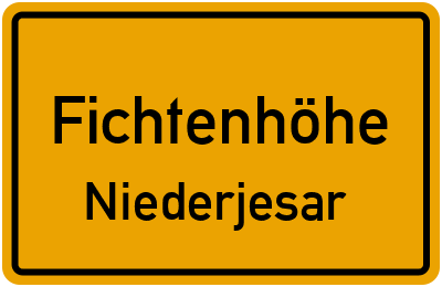 Straßenverzeichnis Fichtenhöhe Niederjesar