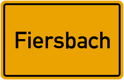 Ortsschild von Gemeinde Fiersbach in Rheinland-Pfalz