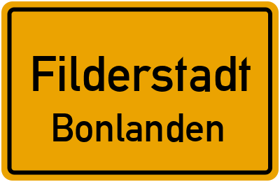 Ortsschild Filderstadt Bonlanden