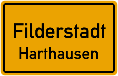 Ortsschild Filderstadt Harthausen