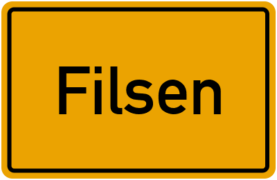 Ortsschild von Gemeinde Filsen in Rheinland-Pfalz