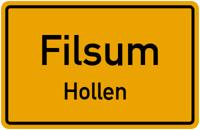 Straßenverzeichnis Filsum Hollen