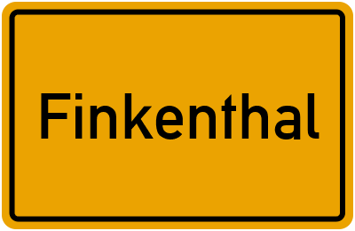 Ortsschild von Finkenthal in Mecklenburg-Vorpommern