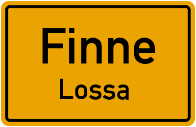 Straßenverzeichnis Finne Lossa