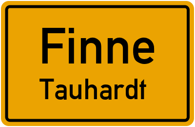 Straßenverzeichnis Finne Tauhardt