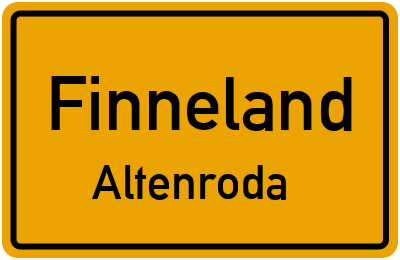 Straßenverzeichnis Finneland Altenroda