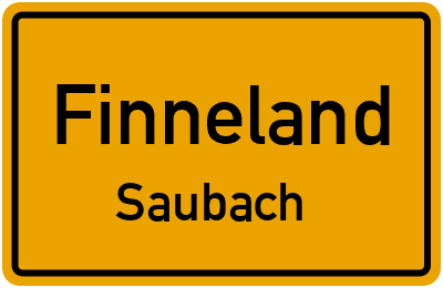 Straßenverzeichnis Finneland Saubach