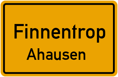 Straßenverzeichnis Finnentrop Ahausen