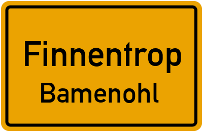 Ortsschild Finnentrop Bamenohl