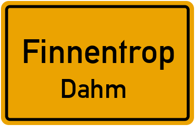 Ortsschild Finnentrop Dahm
