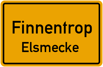 Ortsschild Finnentrop Elsmecke