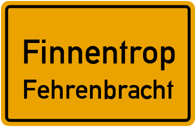 Straßenverzeichnis Finnentrop Fehrenbracht