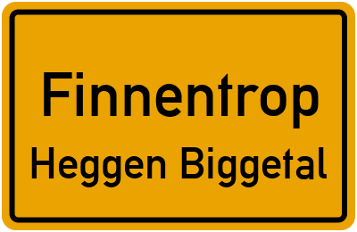 Straßenverzeichnis Finnentrop Heggen Biggetal