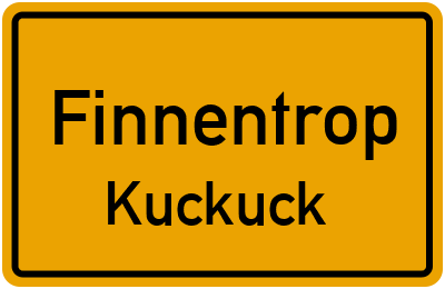 Ortsschild Finnentrop Kuckuck