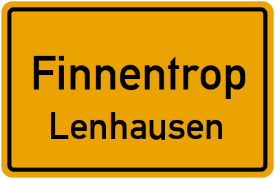 Ortsschild Finnentrop Lenhausen