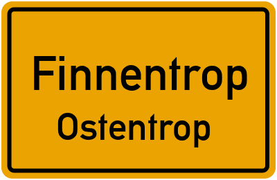 Ortsschild Finnentrop Ostentrop